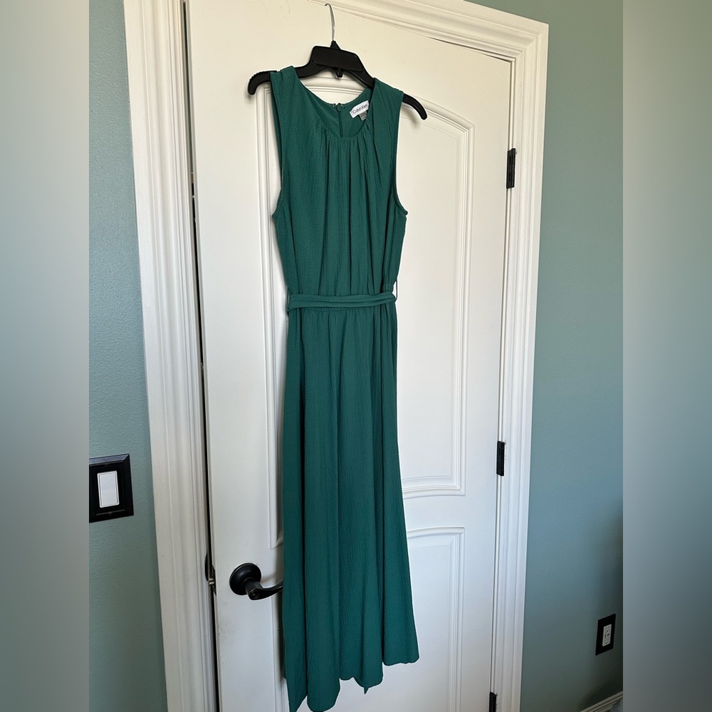 Emerald Green Midi Calvin Klein Dress